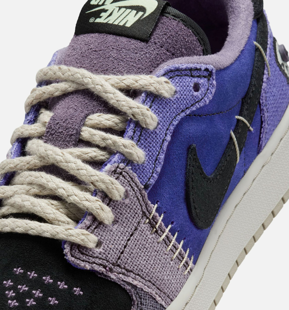 Air Jordan 1 Low OG Grade School – Regency Purple/Vapor Green/Black/Dark Raisin/Daybreak/Light Silver