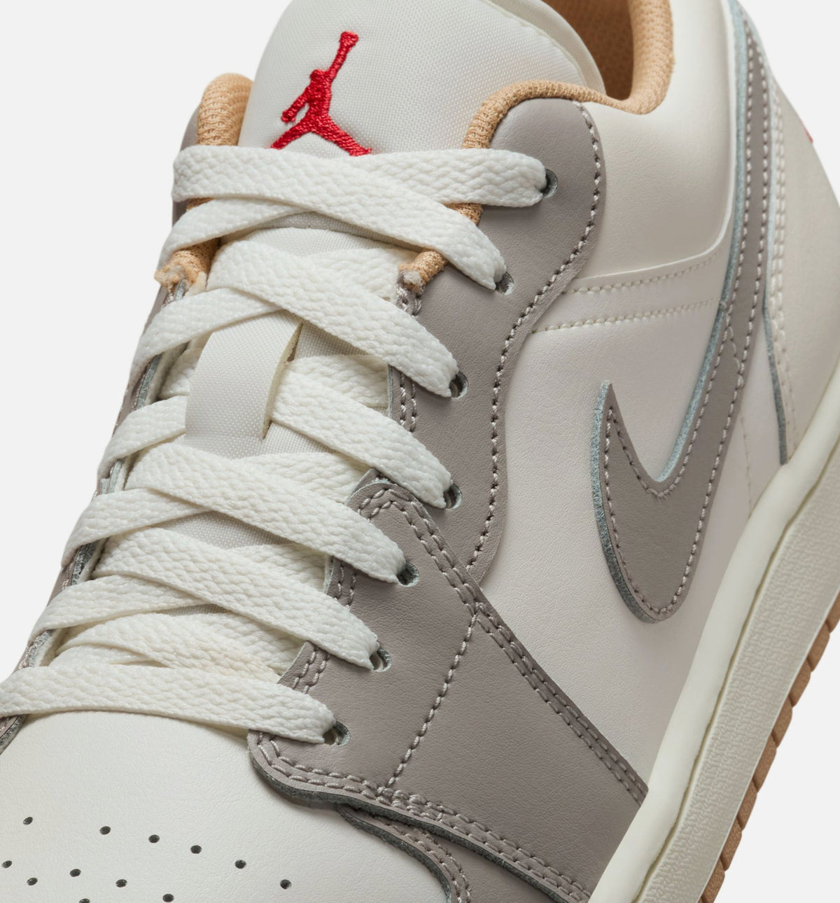 Air Jordan 1 Low Men's – Sail/Fire Red/College Grey/Hemp