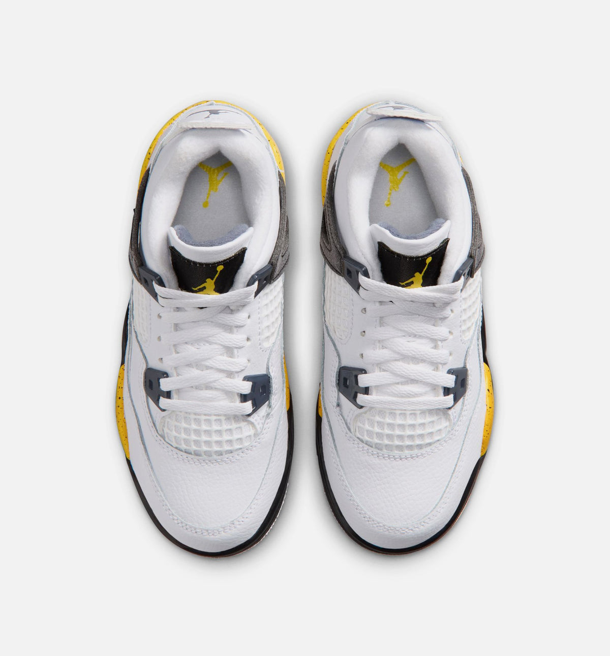 Air Jordan 4 Retro Rare Air Tour Yellow Preschool – White/Dark Blue Grey/Black/Tour Yellow