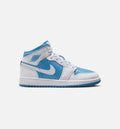Air Jordan 1 Mid Legend Blue Grade School – White/Legend Blue