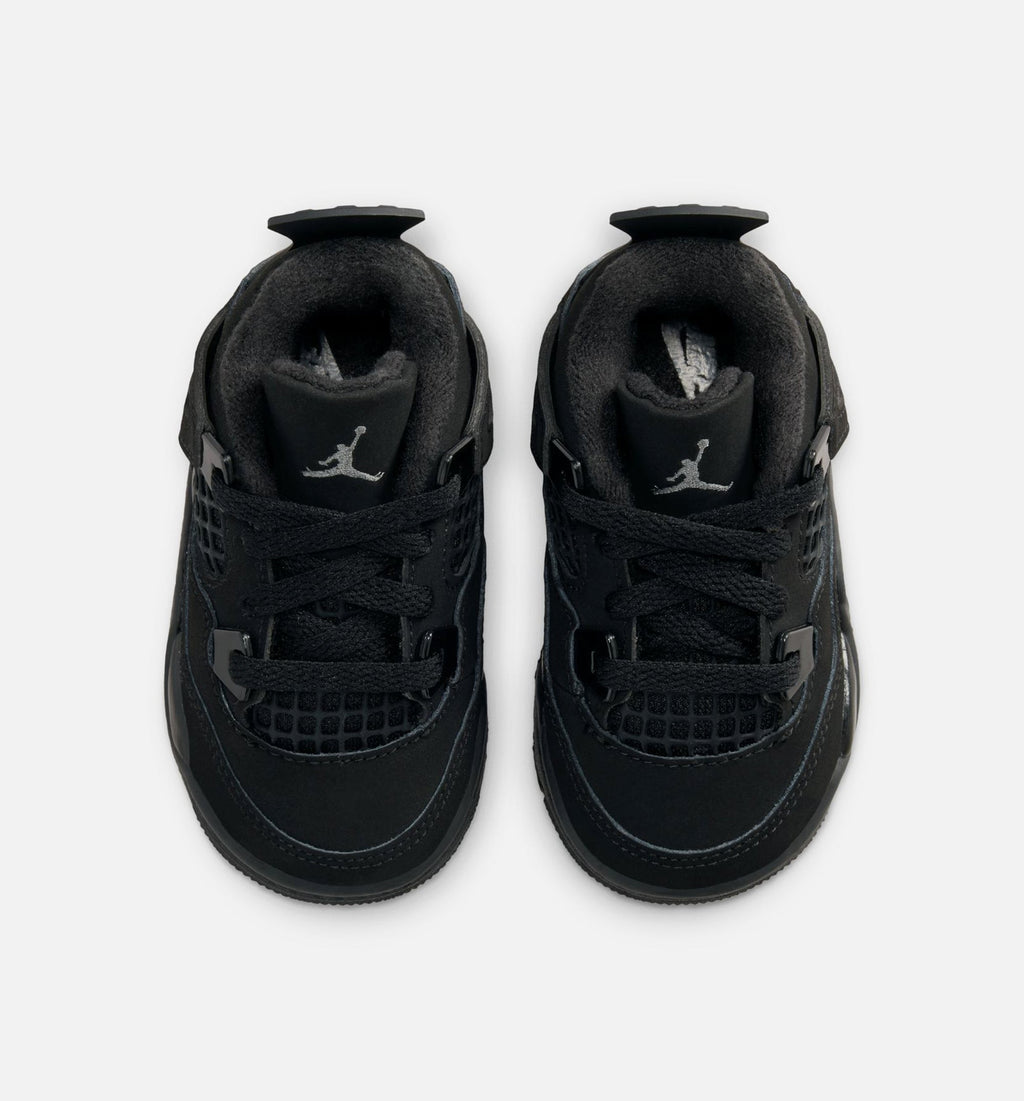 Air Jordan 4 Retro Black Cat Infant/Toddler – Black/Black/Light Graphite