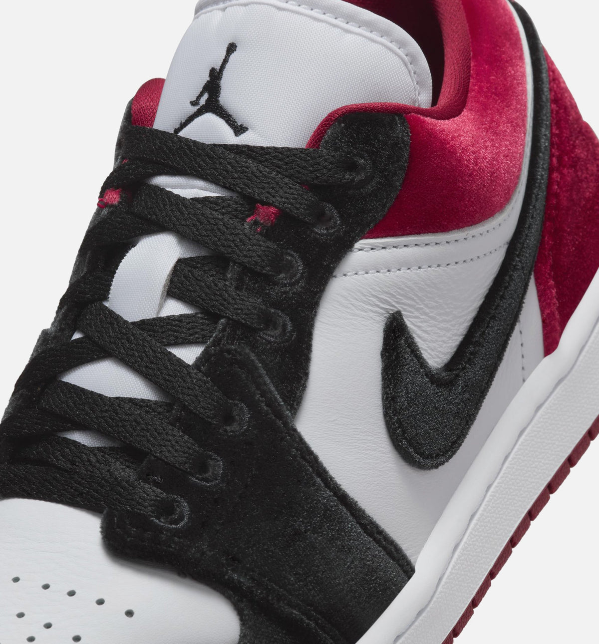 Air Jordan 1 Low SE Velvet Women's – Black/Gym Red/White