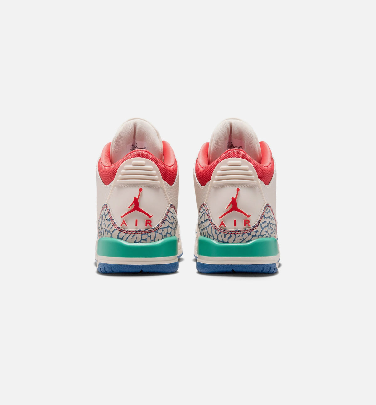 Air Jordan 3 Retro Play Your Way Grade School – Chalk/Track Red/True Blue/Kinetic Green