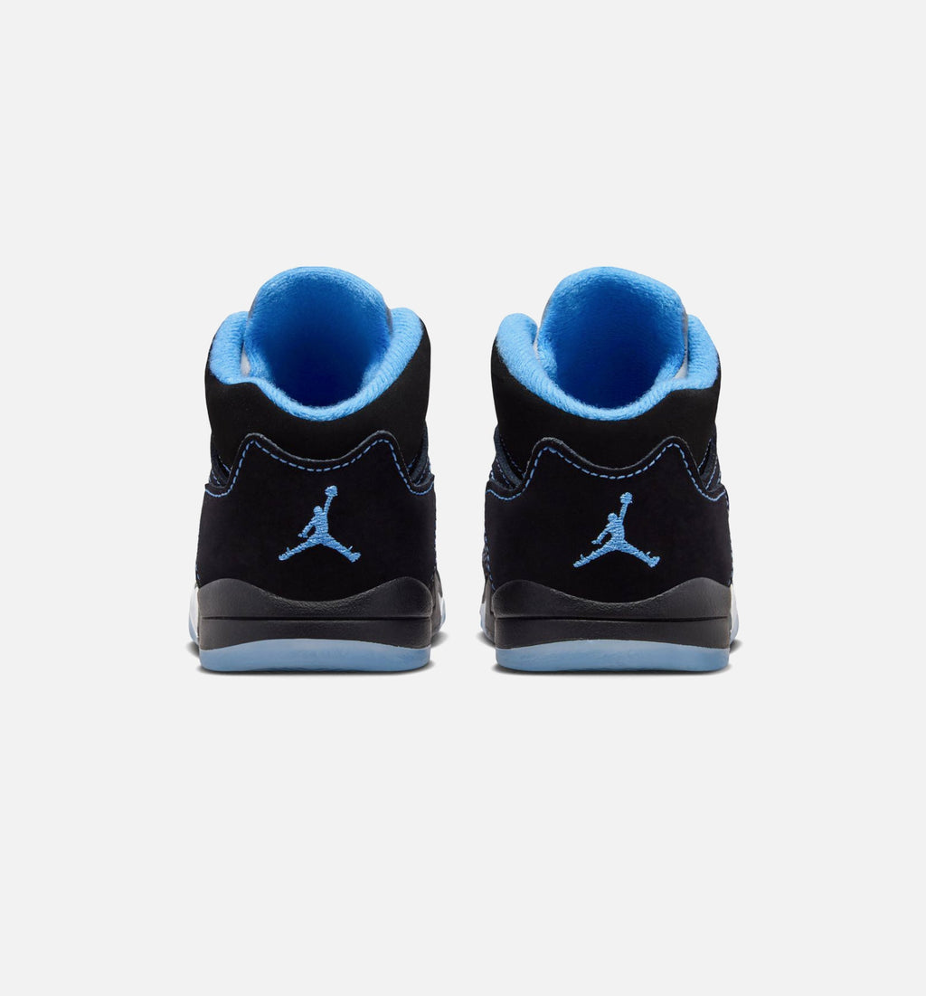 Air Jordan 5 Retro Black Carolina Infant/Toddler – Black/University Blue/White