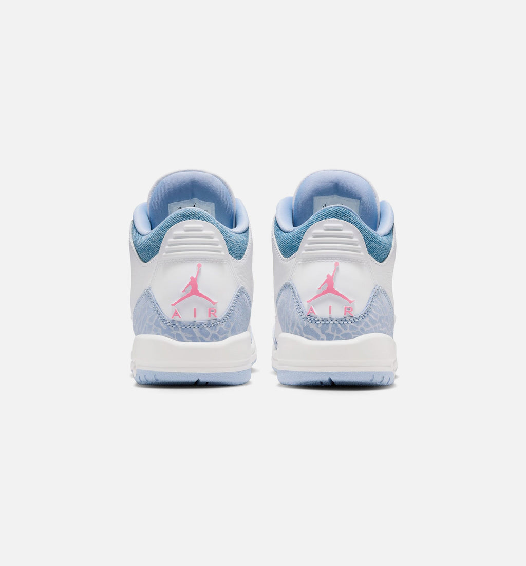 Air Jordan 3 Retro Cobalt Bliss Grade School – White/Cobalt Bliss/Football Grey/Pink Glow