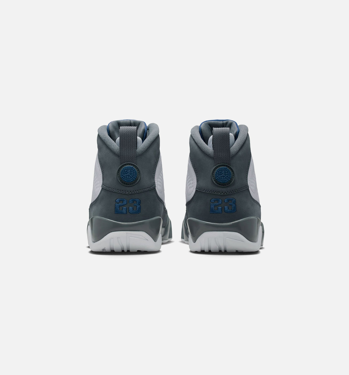 Air Jordan 9 Retro Flint Grey and French Blue Men's – White/French Blue/Flint Grey