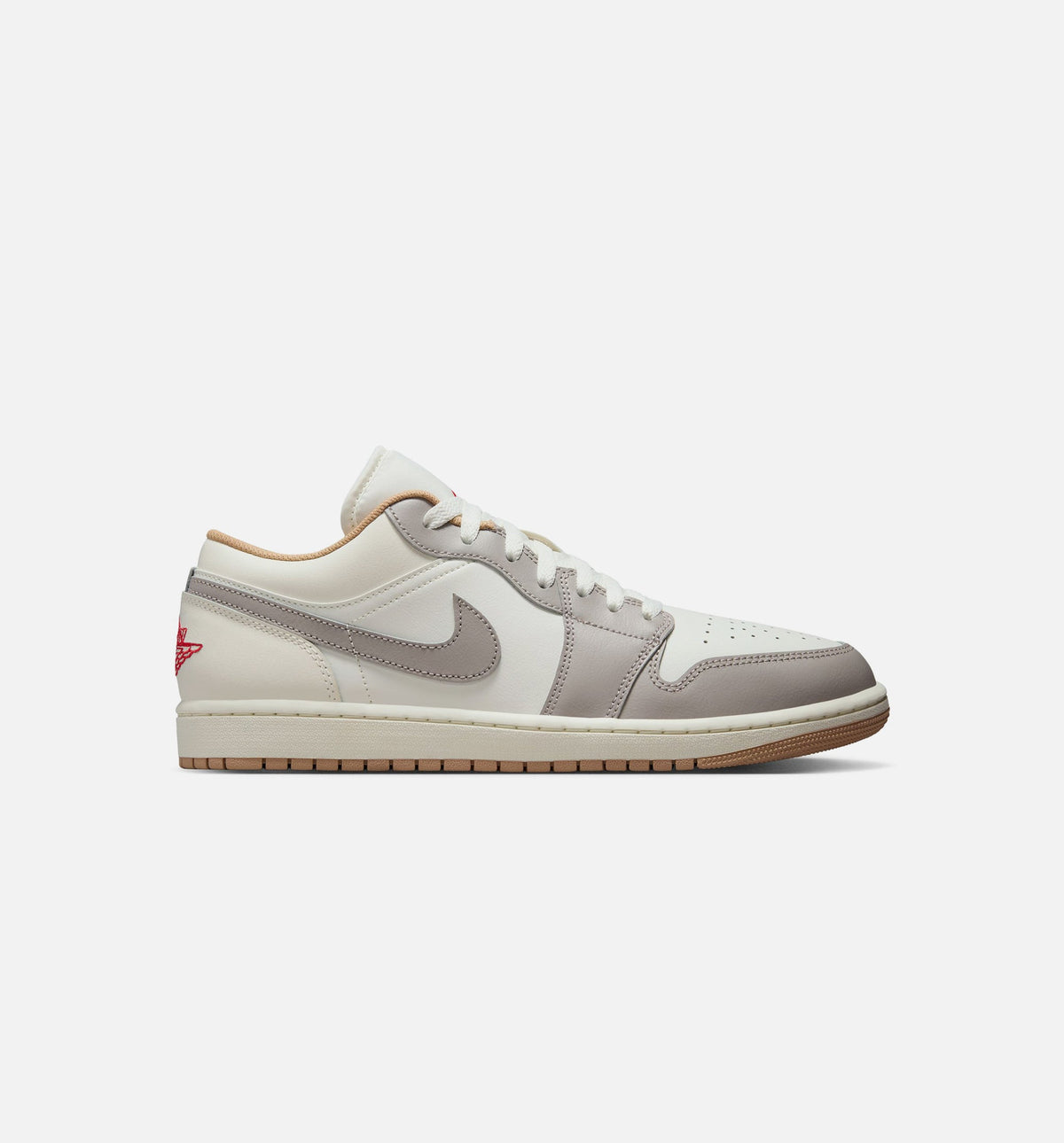 Air Jordan 1 Low Men's – Sail/Fire Red/College Grey/Hemp