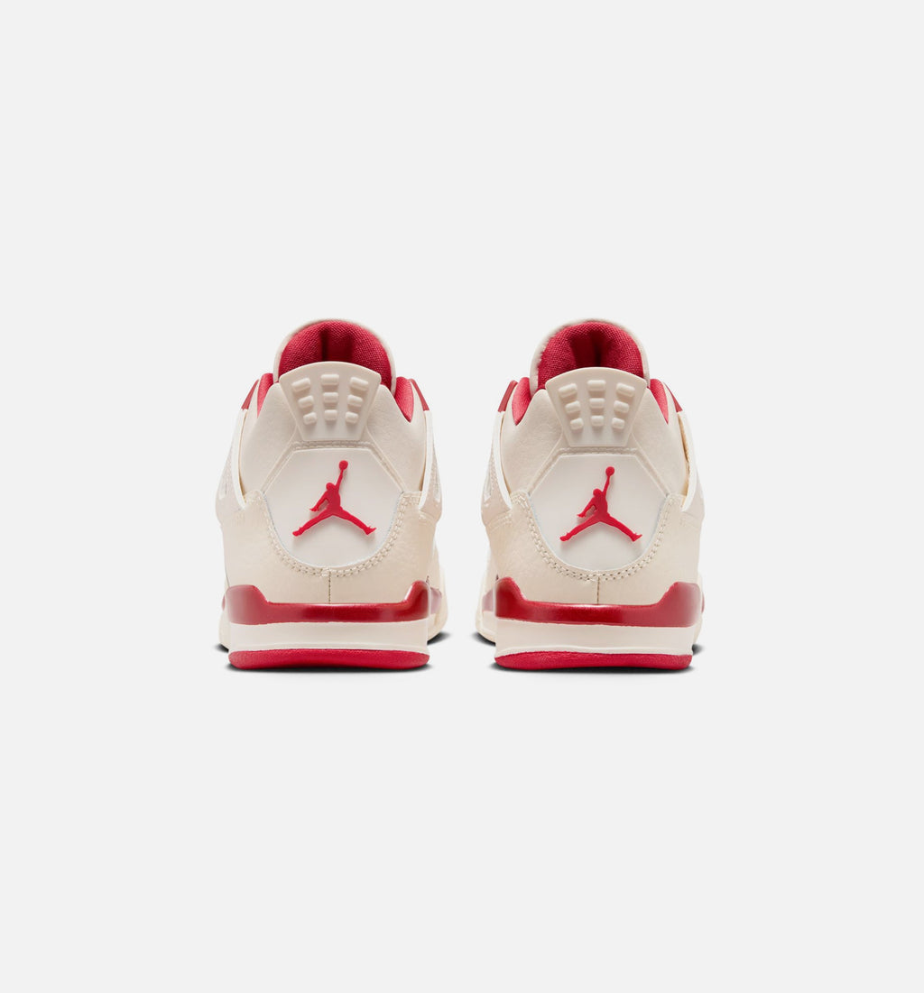 Air Jordan 4 Retro Valentine's Day Preschool – Pale Ivory/Sierra Red/Tough Red
