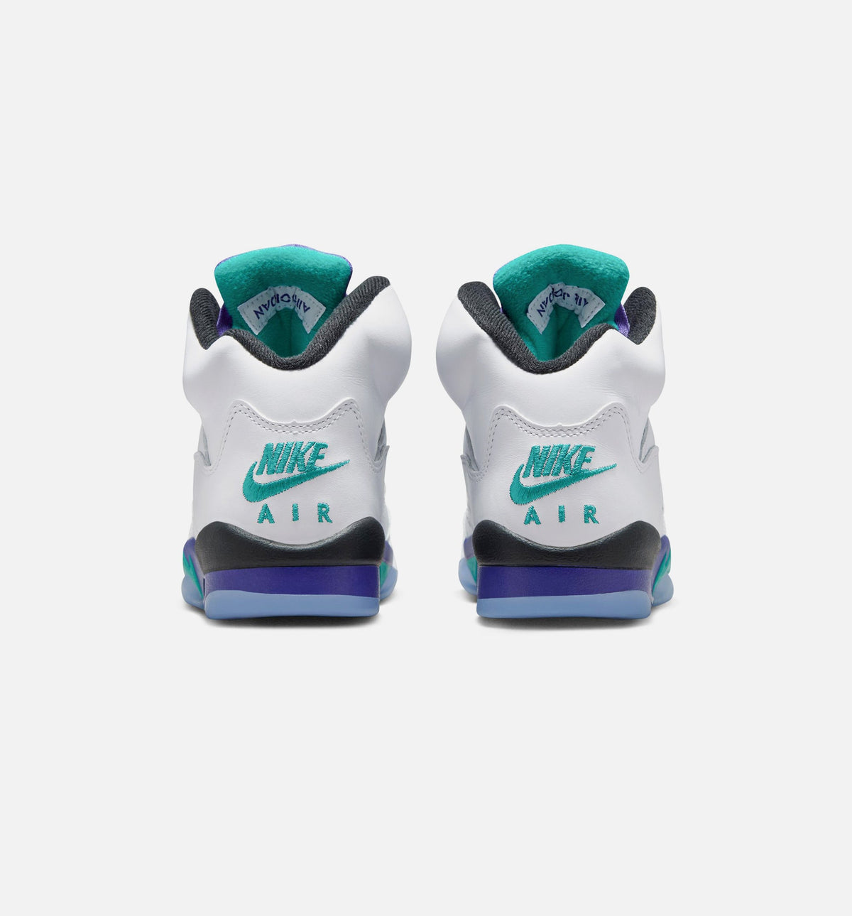 Air Jordan 5 Retro Grape Grade School – White/New Emerald/Grape Ice/Black