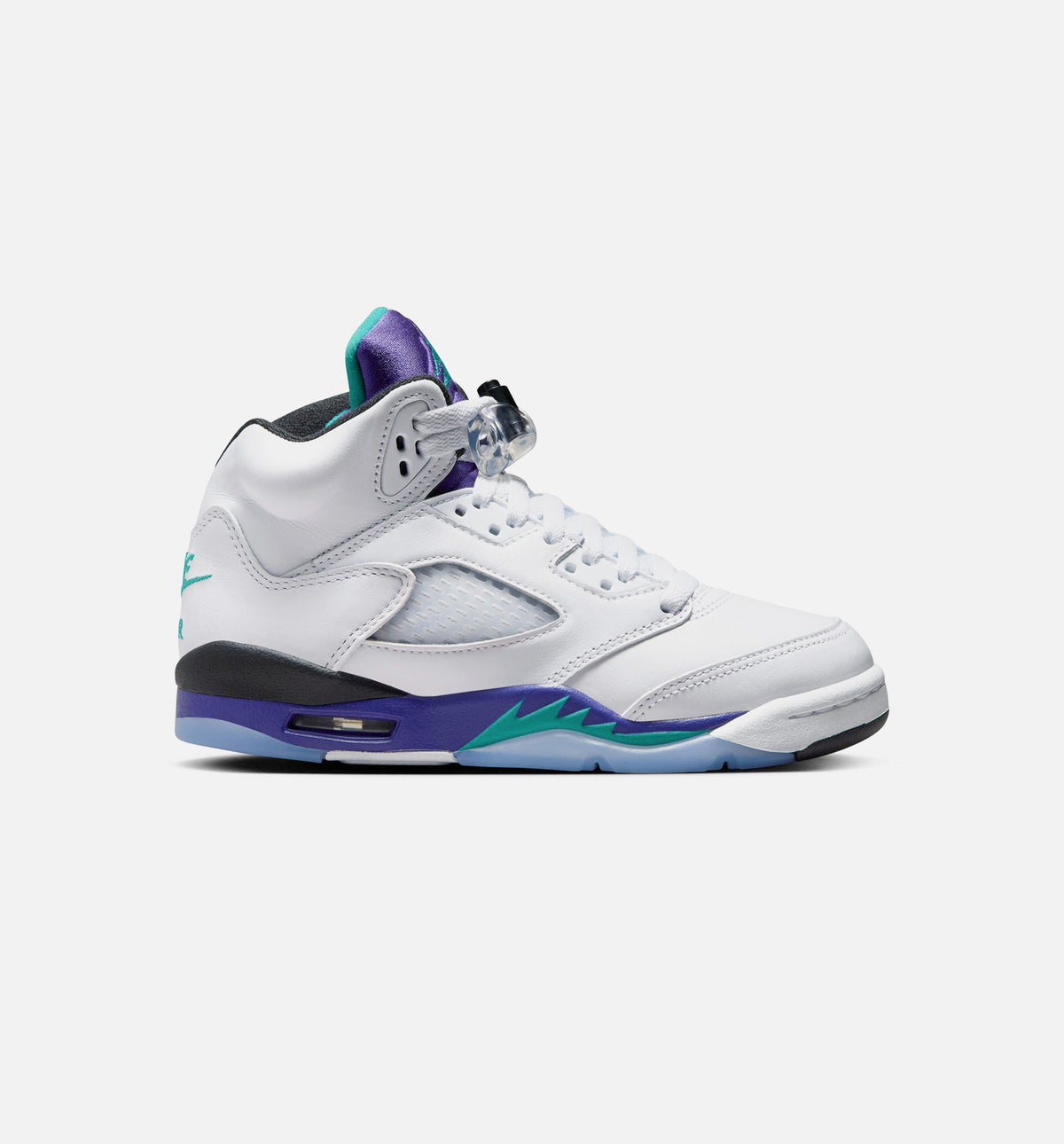 Air Jordan 5 Retro Grape Grade School – White/New Emerald/Grape Ice/Black