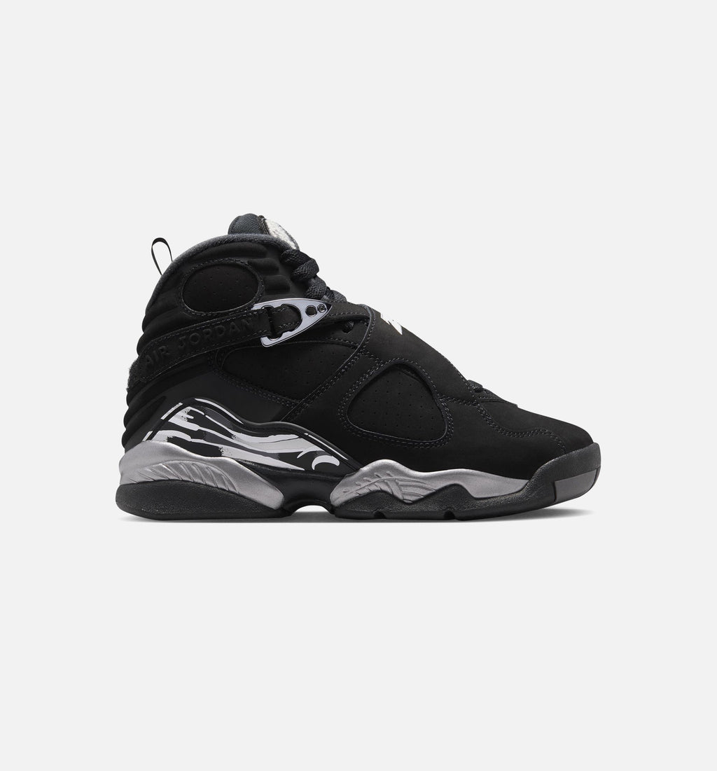 Air Jordan 8 Retro Chrome Black and Light Graphite Grade School – Black/White/Light Graphite
