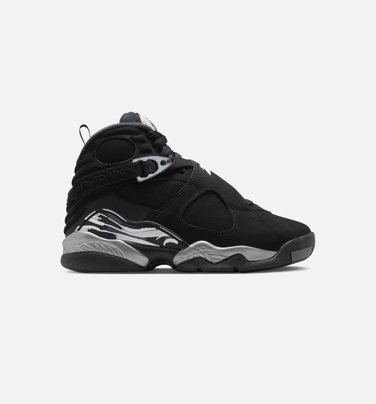 Air Jordan 8 Retro Chrome Black and Light Graphite Grade School – Black/White/Light Graphite