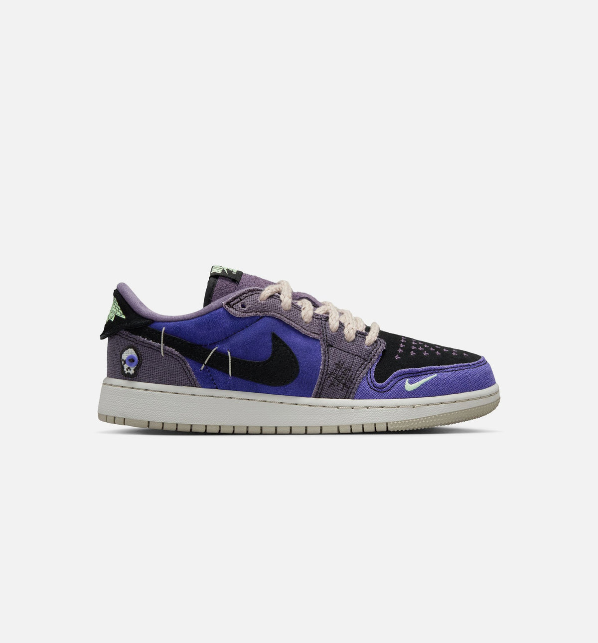 Air Jordan 1 Low OG Grade School – Regency Purple/Vapor Green/Black/Dark Raisin/Daybreak/Light Silver
