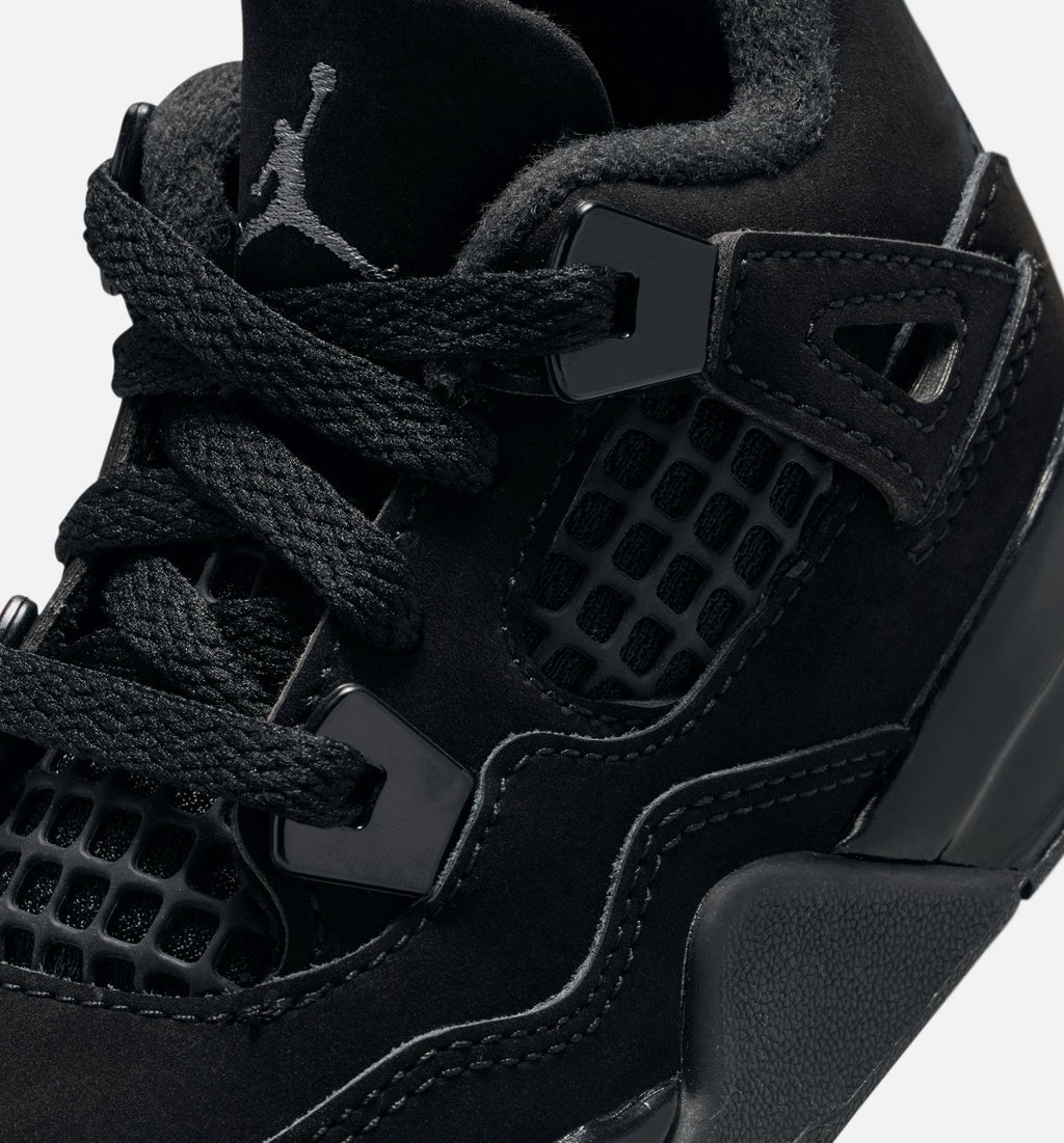 Air Jordan 4 Retro Black Cat Infant/Toddler – Black/Black/Light Graphite