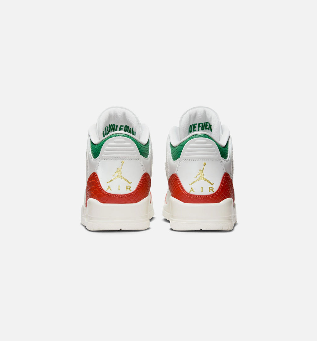 Air Jordan 3 Retro El Vuelo Men's – Summit White/Pine Green/Dragon Red/Metallic Gold