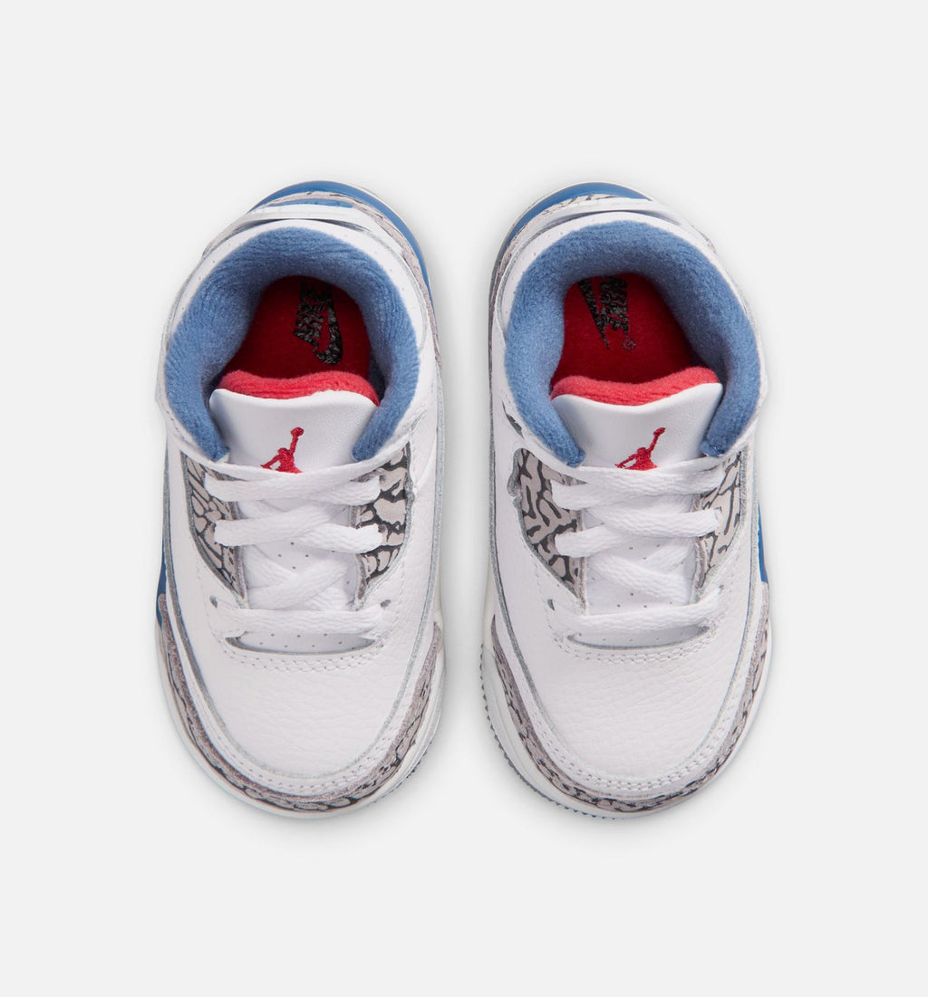 Air Jordan 3 Retro OG True Blue Infant/Toddler – White/Fire Red/True Blue