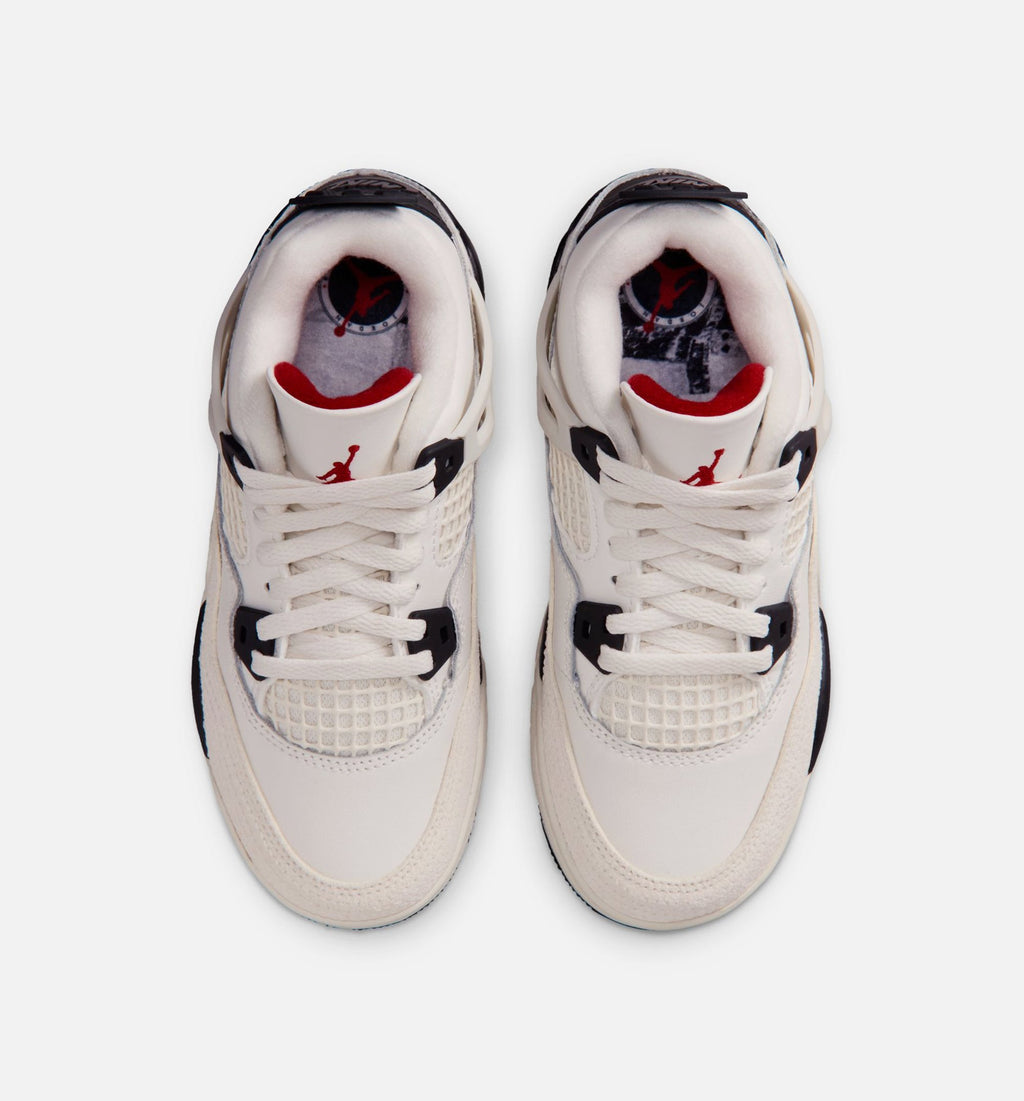 Air Jordan 4 Retro Flight Club Preschool – Sail/Black/University Red