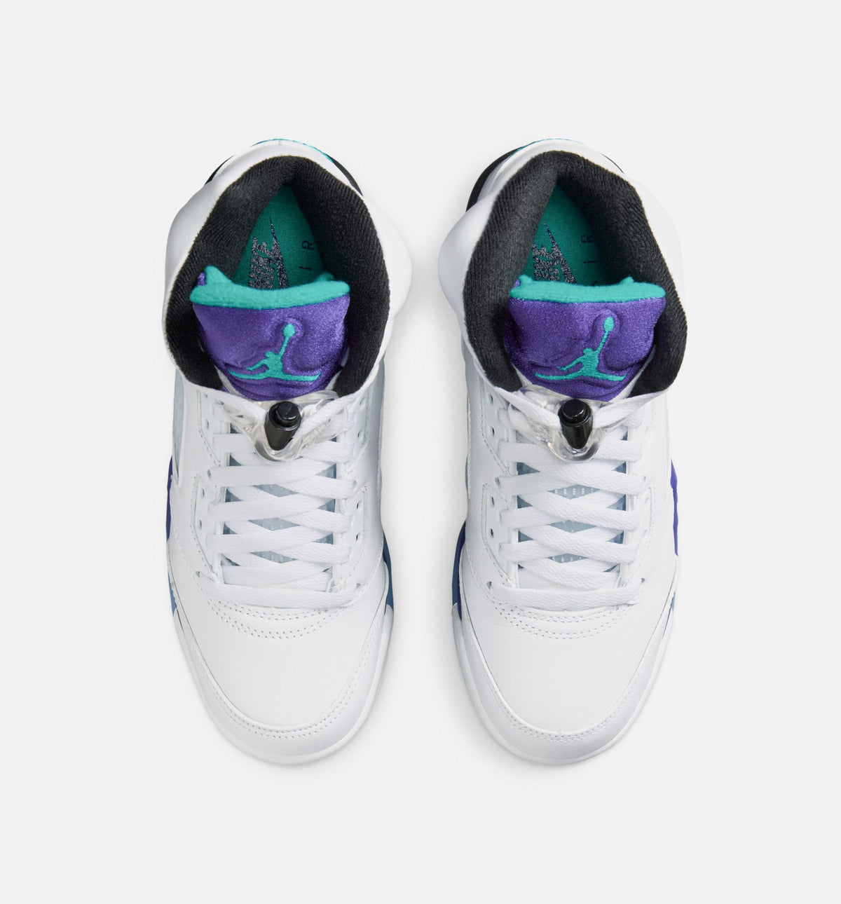 Air Jordan 5 Retro Grape Grade School – White/New Emerald/Grape Ice/Black