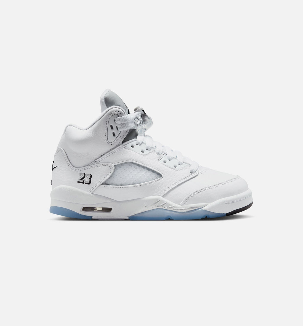 Air Jordan 5 Retro OG White Metallic Grade School – White/Black/Metallic Silver