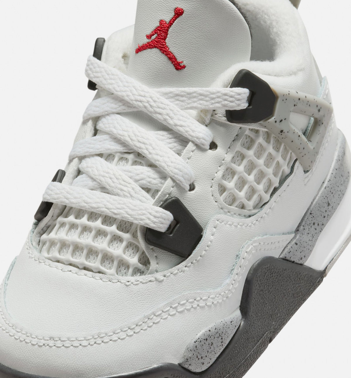 Air Jordan 4 Retro White Cement Infant/Toddler – Summit White/Fire Red/Cement Grey/Black