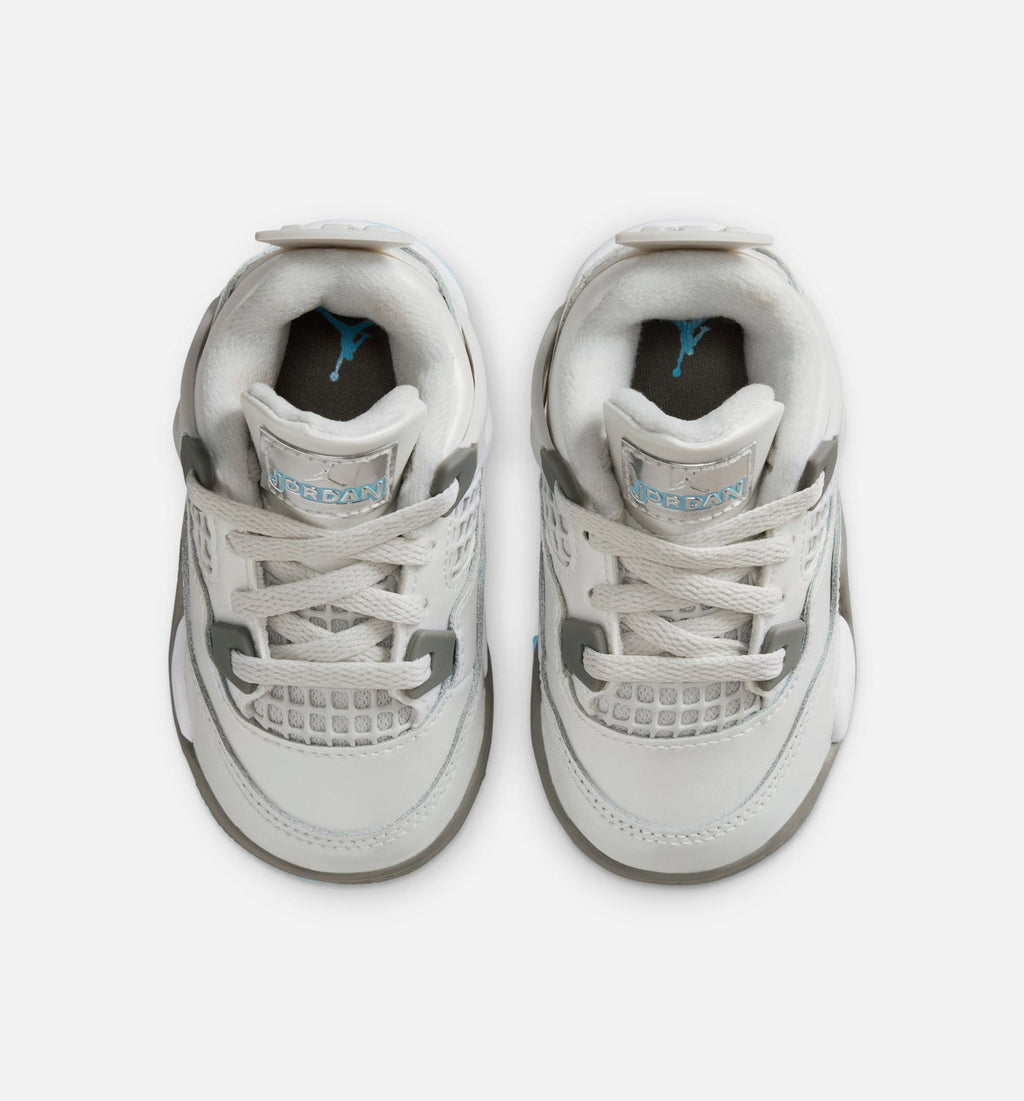 Air Jordan 4 Retro Blue Chill Infant/Toddler – Photon Dust/Blue Chill/Flat Pewter/White/Blue Tint