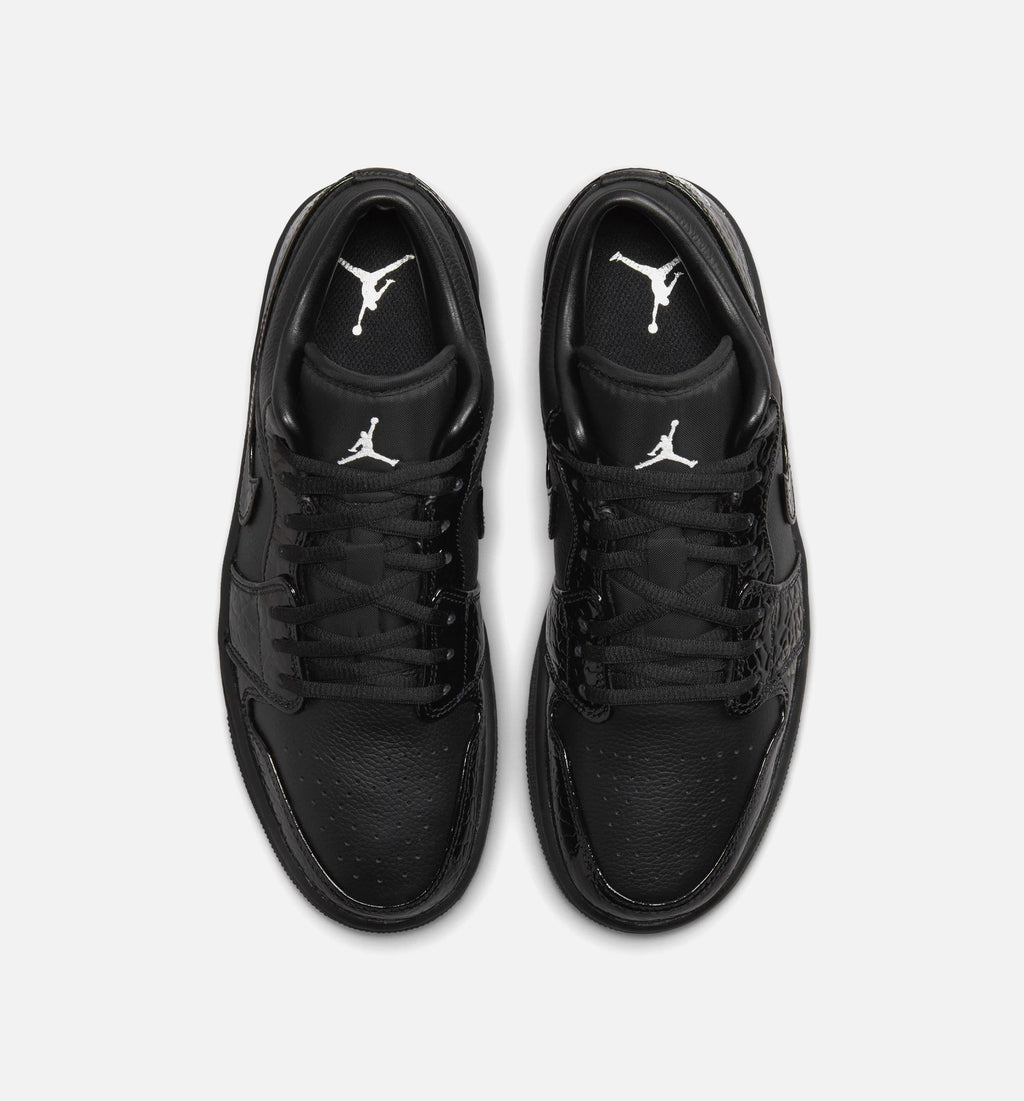 Air Jordan 1 Low Patent Elephant Women's – Black/White/Metallic Silver