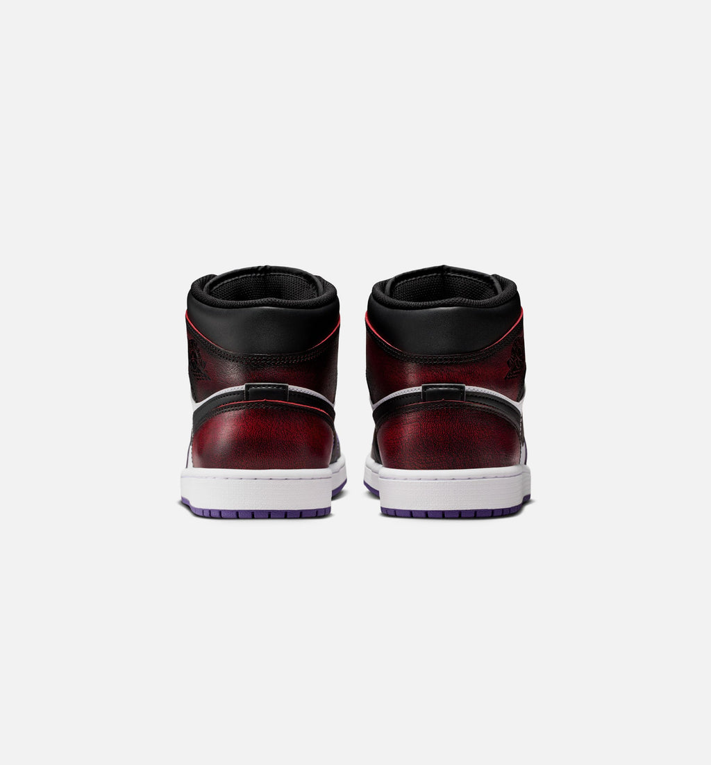 Air Jordan 1 Mid SE Men's – True Red/White/Court Purple/Black