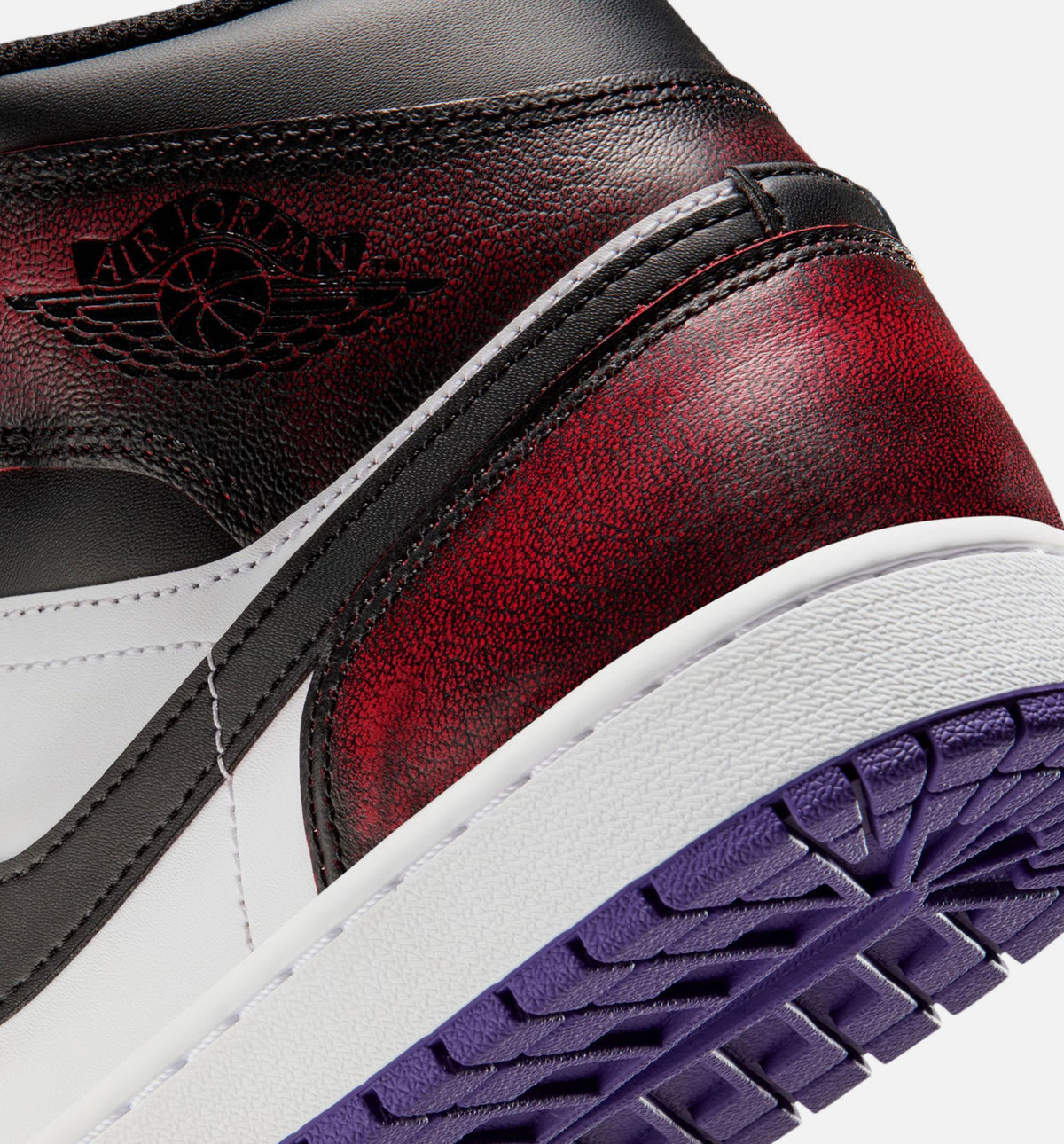 Air Jordan 1 Mid SE Men's – True Red/White/Court Purple/Black