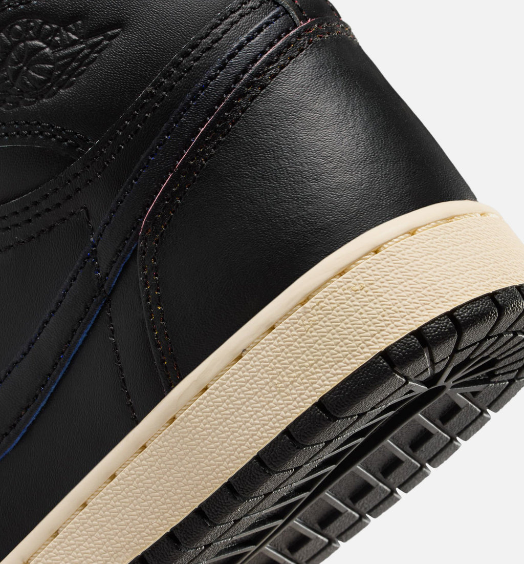 Air Jordan 1 Retro High OG Grade School – Black/Black/Muslin