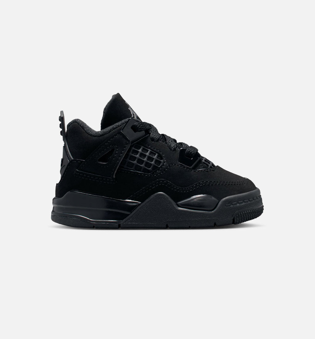 Air Jordan 4 Retro Black Cat Infant/Toddler – Black/Black/Light Graphite