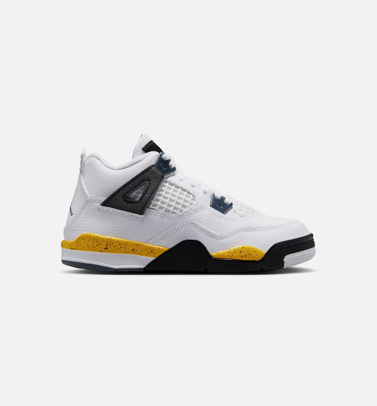 Air Jordan 4 Retro Rare Air Tour Yellow Preschool – White/Dark Blue Grey/Black/Tour Yellow