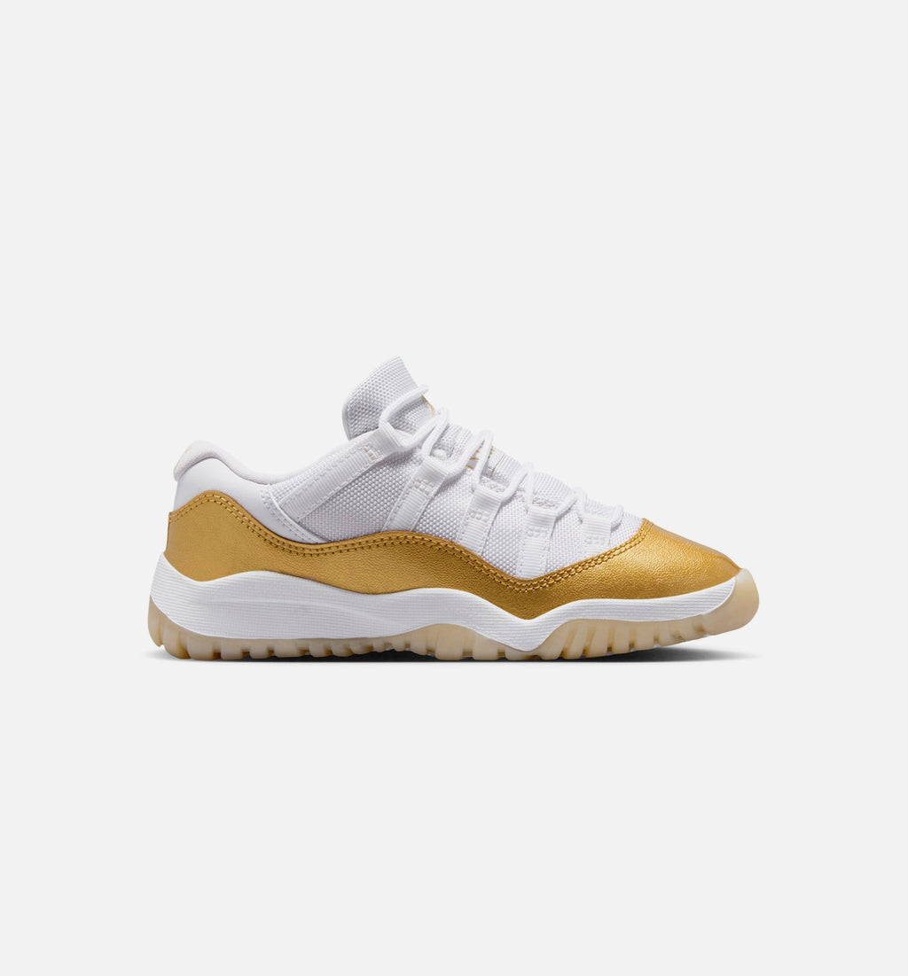 Air Jordan 11 Retro Low Mother's Day Preschool – White/Metallic Gold/Team Gold