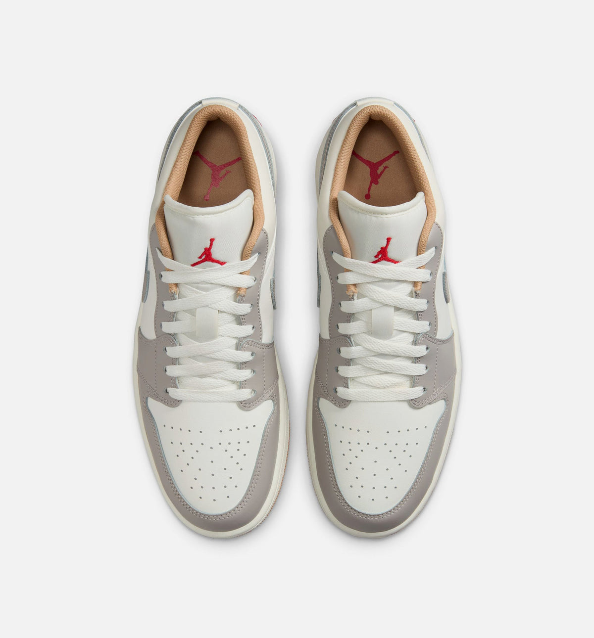 Air Jordan 1 Low Men's – Sail/Fire Red/College Grey/Hemp