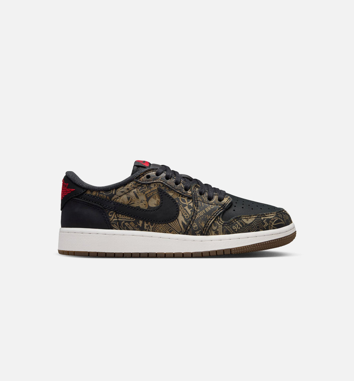 Air Jordan 1 Retro Low OG Laser Grade School – Black/Varsity Red/Summit White