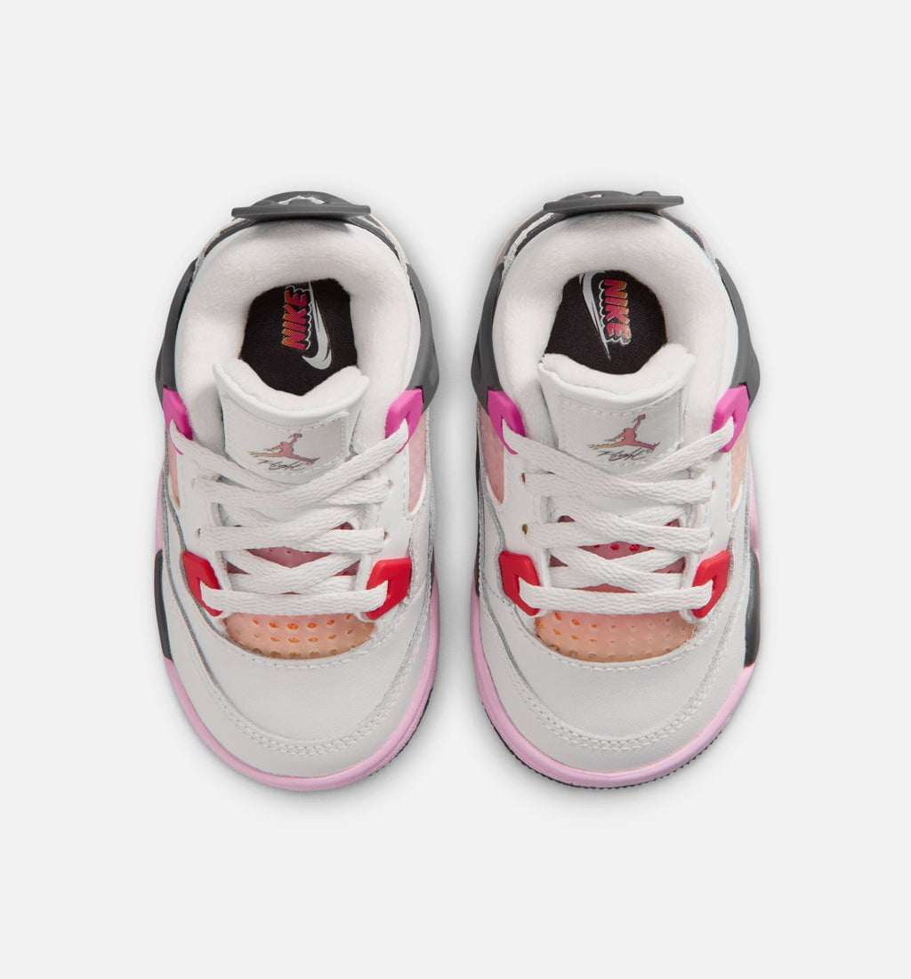 Air Jordan 4 Retro Comic Infant/Toddler – Off White/Fire Pink/Anthracite