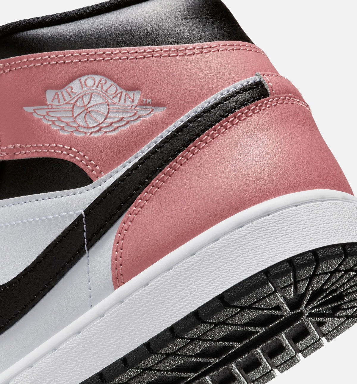 Air Jordan 1 Mid Men's – White/Rust Pink/Black