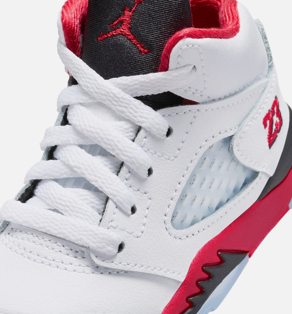 Air Jordan 5 Retro Fire Red Infant/Toddler – Fire Red/White